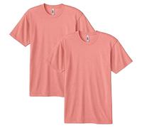 American Apparel Unisex-Erwachsene Tri-Blend Track T-Shirt, Stil Gtr401, 2er-Pack, Tri-Coral (2er-Pack), L