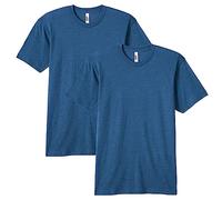 American Apparel Unisex-Erwachsene Tri-Blend Track T-Shirt, Stil Gtr401, 2er-Pack, Tri-Dusk (2er-Pack), M