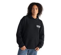 American Apparel Unisex Reflex Fleece Pullover Hoodie Sweatshirt, Grf498aa Kapuzenpullover, Schwarz-weißes Logo Links (Bestickt, 1er-Pack), Large