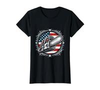 American Chainsaw Logger Baumpfleger Holzfäller USA Preisgünstiges Grafik-T-Shirt, Damen, Schwarz, M