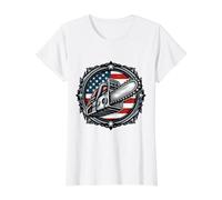 American Chainsaw Logger Baumpfleger Holzfäller USA Preisgünstiges Grafik-T-Shirt, Damen, Weiß, XS