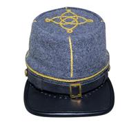 American Civil War Officer 1st Lieutenant Kepi (CSA), Konföderiertes Grau, MEDIUM