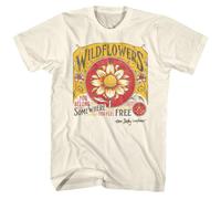 American Classics Tom Petty T-Shirt für Erwachsene, kurzärmelig, Motiv: Wildblumen, You Belong Somewhere You Feel Free, 90er-Jahre, Natürlich, L