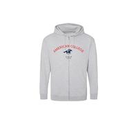 American College USA, Sweat Shirt, Pullover, Herren, Damen, Westen, Hoodies, Fleece, Thermo, Mit Kapuze, Unisex, Manner, Frauen Kleidung, Modell ACSZW3 MELL Grey XS