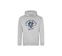 AMERICAN COLLEGE USA, Sweat Shirt, Pullover, Herren, Damen, Westen, Hoodies, Fleece, Thermo, Mit Kapuze, Unisex, Manner, Frauen Kleidung, Modell ACSCW6 MELL Grey XL