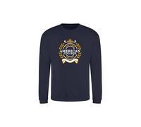 AMERICAN COLLEGE USA, Sweatshirts, Pullover, Herren, Damen, Westen, Hoodies, Fleece, Jacke, Thermo, Mit Kapuze, Unisex, Bekleidung, Frauen Männer, Modell ACSCRW5 Navy L