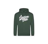 AMERICAN COLLEGE USA, Sweatshirts, Pullover, Herren, Damen, Westen, Hoodies, Fleece, Jacke, Thermo, Mit Kapuze, Unisex, Bekleidung, Frauen Männer, Modell ACSCW1 Dark Green XL