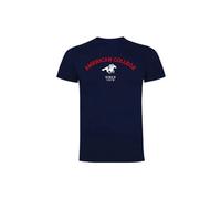 AMERICAN COLLEGE USA, T Shirt, Polo, Herren, Damen, Hemden, Hemd, Sweat Shirt, Casual, Sportlich, Bedruckt Unisex, Manner, Frauen, Kleidung, Modell ACTSW3 Navy L