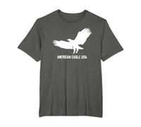 American Eagle USA - Schöne fliegende Glatzenadler-Silhouette T-Shirt