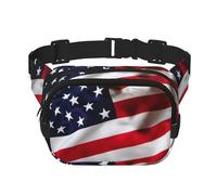 American Flag1 Bauchtaschen für Damen und Herren, modische Hüfttaschen für Workout, Laufen, Reisen, Wandern, Schwarz , Einheitsgröße