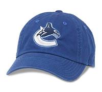 American Needle Blaue Linie, Baseballmütze mit Verstellbarer Schnalle, Unisex, NHL National Hockey League Team, Vancouver Canucks (Königsblau), Einheitsgröße