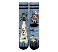 American Socks Alien Snatch Socken, halbhohe vegane Socken, mittelhoch, zwei Größen, 67 % Coolmax, entworfen in Barcelona, Alien Snatch, L/XL