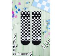 American Socks - Checkerboard Ankle High Black/White - Socken - Schwarz - Onesize - 80% Baumwolle, 17% Nylon, 3% Elastane Schwarz Onesize
