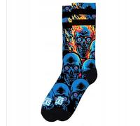 American Socks Knucklehead Socken, mittelgroß, 2 Größen, Unisex, entworfen in Barcelona, mittelhohe Socken, feuchtigkeitsabsorbierend, Blau | Schwarz, L/XL