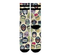 American Socks Mittelhohe Socken, mittlere Höhe, Villains-Villano-Muster | Anti-Dauch-Technologie, um die Füße kühl zu halten., Villains, L-XL Alto
