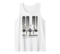 American SR71 Blackbird Spionageflugzeug Militär Luftfahrt Kunst Tank Top
