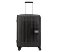 American Tourister Aerostep - Spinner M, Erweiterbarer Koffer, 67 cm, 66.5/72.5 L, Schwarz (Black)