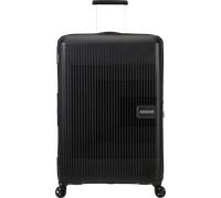American Tourister Aerostep - Spinner L, Erweiterbarer Koffer, 77 cm, 101.5/109 L, Schwarz (Black)