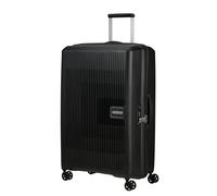 American Tourister Aerostep Spinner Check-in-Koffer, 77 cm | Schwarz, erweiterbarer Hartschalenkoffer, 77H x 50W x 29D cm, 101.5/109 L, 3.6 kg, mit TSA-Schloss und Kreuz-Packgurten