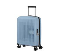 American Tourister Aerostep Spinner Handgepäckkoffer, 55 cm | Grau, erweiterbarer Hartschalenkoffer, 55H x 40W x 20D cm, 36/40 L, 2.3 kg, mit TSA-Schloss und Kreuz-Packgurten