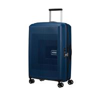 American Tourister Aerostep - Spinner M, Erweiterbarer Koffer, 67 cm, 66.5/72.5 L, Blau (Navy Blue)