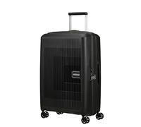 American Tourister Aerostep - Spinner M, Erweiterbarer Koffer, 67 cm, 66.5/72.5 L, Schwarz (Black)