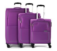 American Tourister Air Wave 4 Rollen Kofferset 3-teilig mit Dehnfalte lila