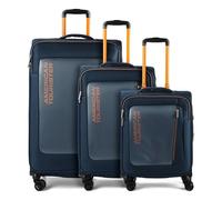 American Tourister Kofferset Aktivus 4 Rollen, 3-teilig, mit Dehnfalte, blau