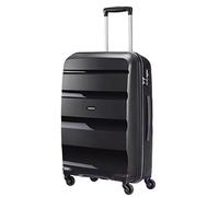 American Tourister Bon Air Spinner Check-in-Koffer, 66 cm | Schwarz, Hartschalenkoffer, 66H x 46W x 25.5D cm, 57.5 L, 3.4 kg, mit TSA-Schloss, Kreuz-Packgurten und Polypropylen-Schale