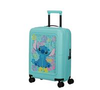 American Tourister Dashpop Disney - Handgepäck Koffer 55x40x20/23 cm, Erweiterbarer Hartschalen Kabinentrolley für Ryanair & die meisten Airlines, 41/47L, Stitch Flower