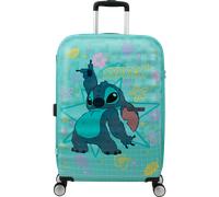 American Tourister Wavebreaker Disney - Kinderkoffer Stitch Flower 67 cm Mittelgroß - Hartschalenkoffer mit 4 Rollen, TSA-Schloss - 64 L