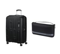 American Tourister Ellipso 79 cm Hartschalenkoffer schwarz mit Kofferschutzhülle L, black/grey