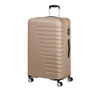 American Tourister Flashline - Hartschalenkoffer Groß (78 cm), Erweiterbar, Reisekoffer mit 4 Rollen, TSA-Schloss, 100/109 L, Ivory Gold