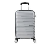 American Tourister Flashline Spinner Handgepäck-Koffer, 55 cm | Silber, Hartschalenkoffer, 55H x 40W x 20D cm, 34 L, 2.6 kg, mit TSA-Schloss und innenliegenden Kreuzgurten