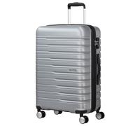 American Tourister Flashline Spinner Handgepäck-Koffer, 67 cm | Silber, erweiterb. Hartschalenk., 69/75 L, 3.5 kg, mit TSA-Schloss, innenl. Kreuzgurten und Netz-Trenner m. RV-Tasche