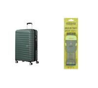 American Tourister Flashline Spinner L Koffer 78 cm grün mit Kofferriemen, Oliv/Limette
