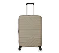 Hartschalen-Trolley AMERICAN TOURISTER "FLYTWIST, verschiedene Größen und Farben", Damen, Gr. B/H/T: 45cm x 67cm x 26cm 63 l, gelb (sandstone), Polypropylen, Koffer, Hartschalen-Koffer personalisierba
