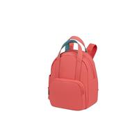 American Tourister Puffypop - Mini Rucksack für Damen (35 cm, 8.5 L) - Fach für AirPods & Tablet - 2 Flaschenhalter - Rot (Sunset Coral)