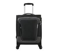 American Tourister Pulsonic - Spinner S, Erweiterbar Handgepäck, 55 cm, 40.5/43.5 L, Schwarz (Asphalt Black)