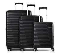 American Tourister Roadrush 4 Rollen Kofferset 3-teilig mit Dehnfalte schwarz