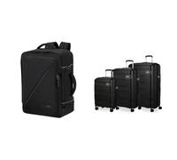 American Tourister Skymax & Take2Cabin - Kofferset 3-teilig & Ryanair Handgepäck, 25 x 20 x 40 cm, 24 L - Skymax Komplettes Reise-Set - Schwarz