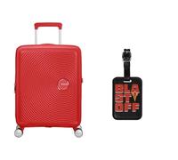 American Tourister Soundbox Handgepäckkoffer 55 cm rot mit Kofferanhängern, blast off