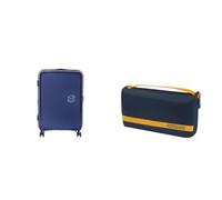 American Tourister Soundbox Hartschalenkoffer 67 cm mittel blau mit Kofferschutzhülle M, blue/orange