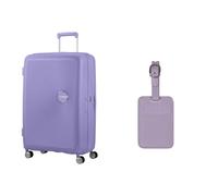 American Tourister Soundbox Hartschalenkoffer 77 cm groß Lavendel mit Kofferanhängern, digital Lavendel