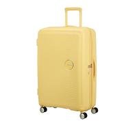 American Tourister Soundbox - Hartschalenkoffer Groß, 77 cm - Trolley Koffer mit 4 Rollen, TSA-Schloss, Erweiterbar & Leicht, 97/110L, Pastellgelb (Pastel Yellow)