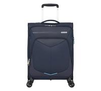 American Tourister Summerfunk Spinner Handgepäck-Koffer, 55 cm | Blau, erweiterbarer Weichgepäck-Koffer, 55H x 40W x 23D cm, 46 L, 2.2 kg, mit TSA-Schloss und leichtlaufenden Spinnerrollen