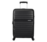 American Tourister Sunside Spinner Check-in-Koffer, 67.5 cm | Schwarz, erweiterbarer Hartschalenkoffer, 67.5H x 46W x 32D cm, 83.5 L, mit TSA-Schloss und leichtlaufenden Spinnerrollen
