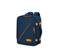 American Tourister Take2Cabin - EasyJet Kabinentasche 36 x 20 x 45 cm, 38 l, 0,70 kg, Handgepäck, Flugzeug-Rucksack M Untersitz, Blau/Orange (Dark Navy/Radiant Orange)