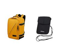 American Tourister Take2Cabin Handgepäcktasche 25 x 20 x 40 cm gelb mit RFID-Umhängetasche, schwarz