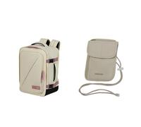 American Tourister Take2Cabin Kabinentasche 30 x 20 x 40 cm sand/mauve mit RFID Brustbeutel, Sand